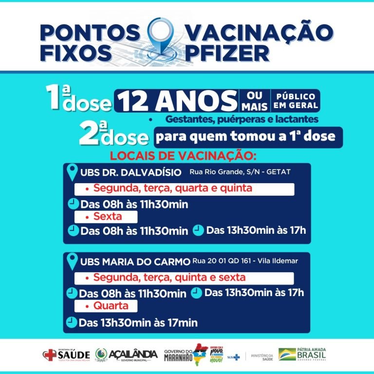 Vacinação infantil em AÇAILÂNDIA.